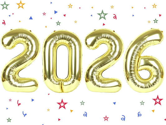 2026 Balloon - Light Gold Birthday Number Balloons, 40 Inch Large Foil Balloons for Men Women Boys Girls Light Gold Themed Birthday Decorations，Number 2026 Balloon
