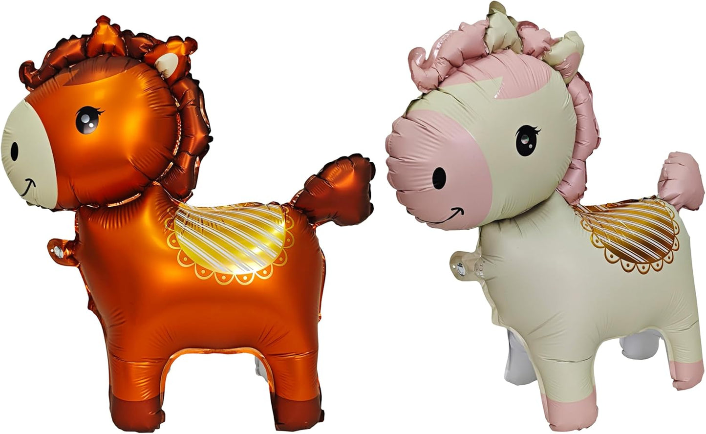 2PCS Self Standing Unicorn Balloon Cute Brown Pink White Birthday Helium Balloon For Girls Birthday Unicorn Theme Wedding Baby Shwoer Party Decoration Supplies