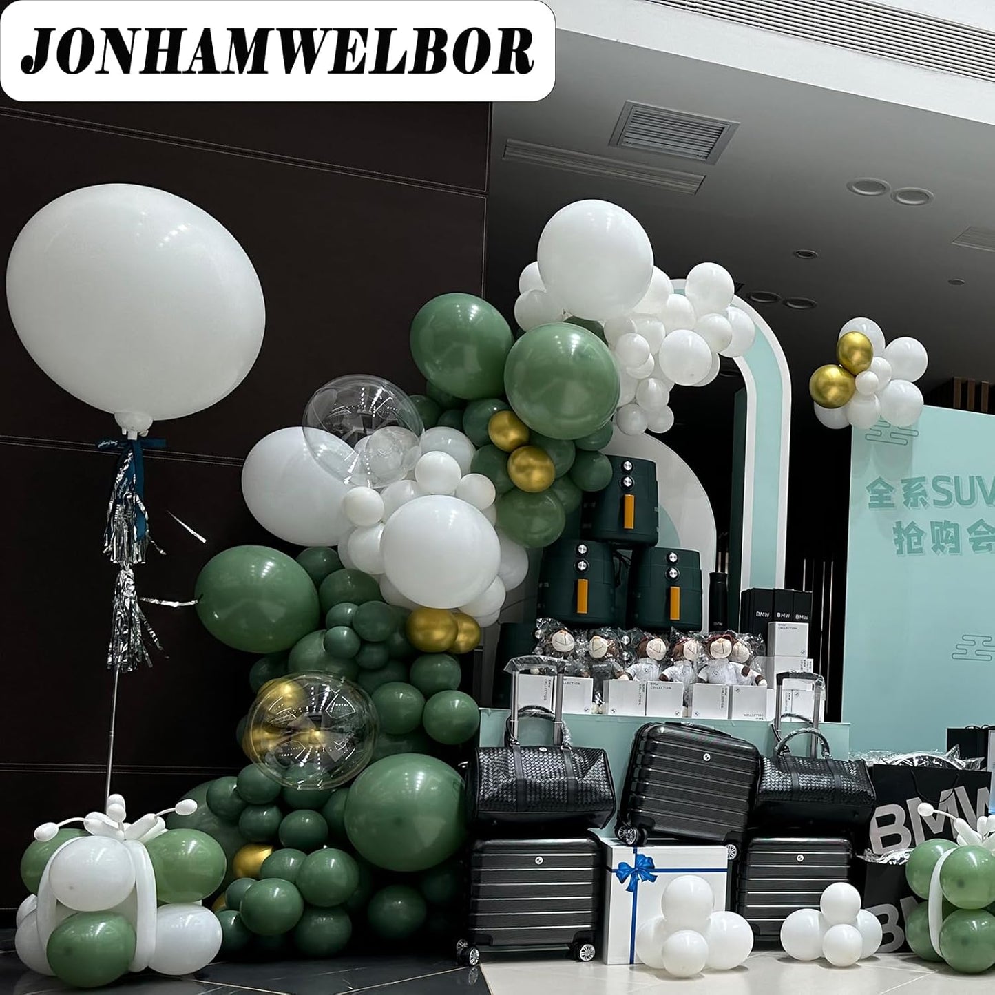 Jonhamwelbor White Balloons 12inch 100 Pack Matte White Latex Helium Balloons for Wedding Engagement Birthday Baby Shower Party Decorations (with Ribbon)