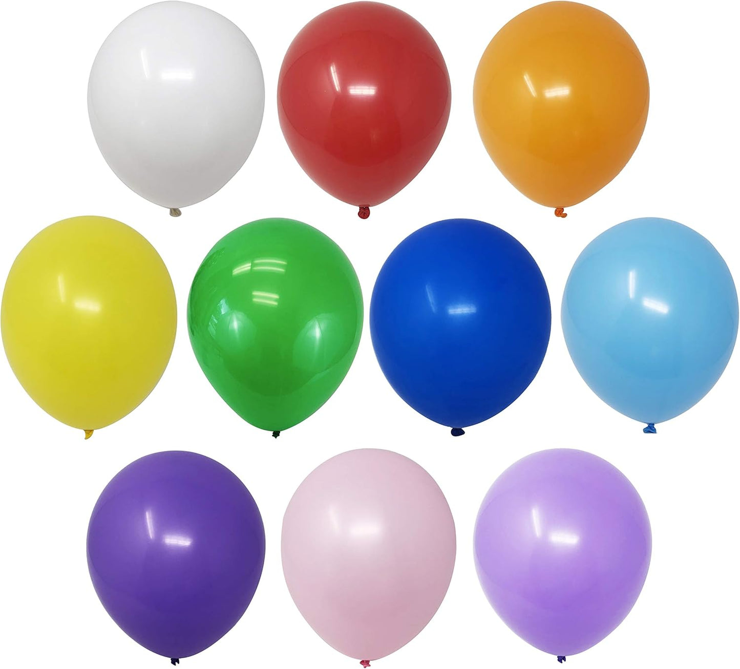 Allgala Latex Balloons for Parties | Helium Grade Bulk Balloon Pack | Ideal for Birthday Party Decorations, Baby Shower, Christmas Party | Colored Balloons for Events | 100ct 12" - Assorted