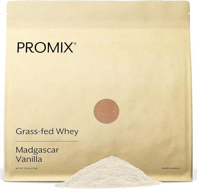 ProMix Nutrition Whey Protein Powder, Vanilla - Grass-Fed - ­Post Workout Fitness & Nutrition Shakes, Smoothies, Baking & Cooking Recipes - Gluten-Free & Keto-Friendly - 2.5 Pound (Pack of 1)
