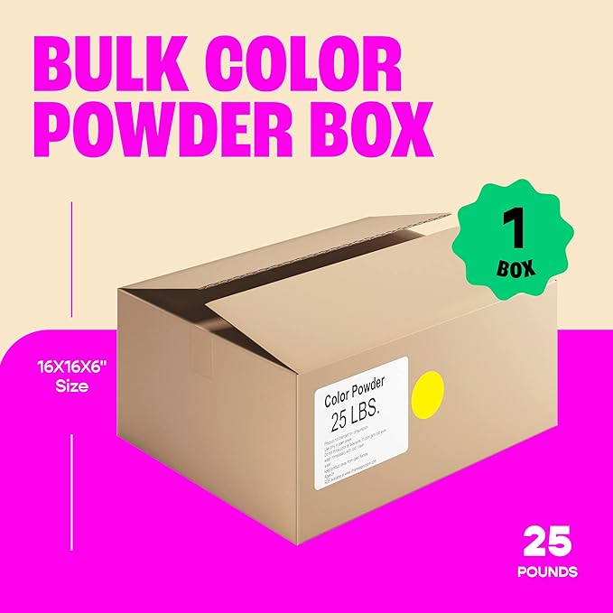 Chameleon Colors 25 lb. Color Powder - 1 Pack - Vibrant Yellow Color - for 15-20 People - Non-Toxic & Gluten-Free - for Holi, Color Wars, Fun Run, Gender Reveal, Summer Camp & More