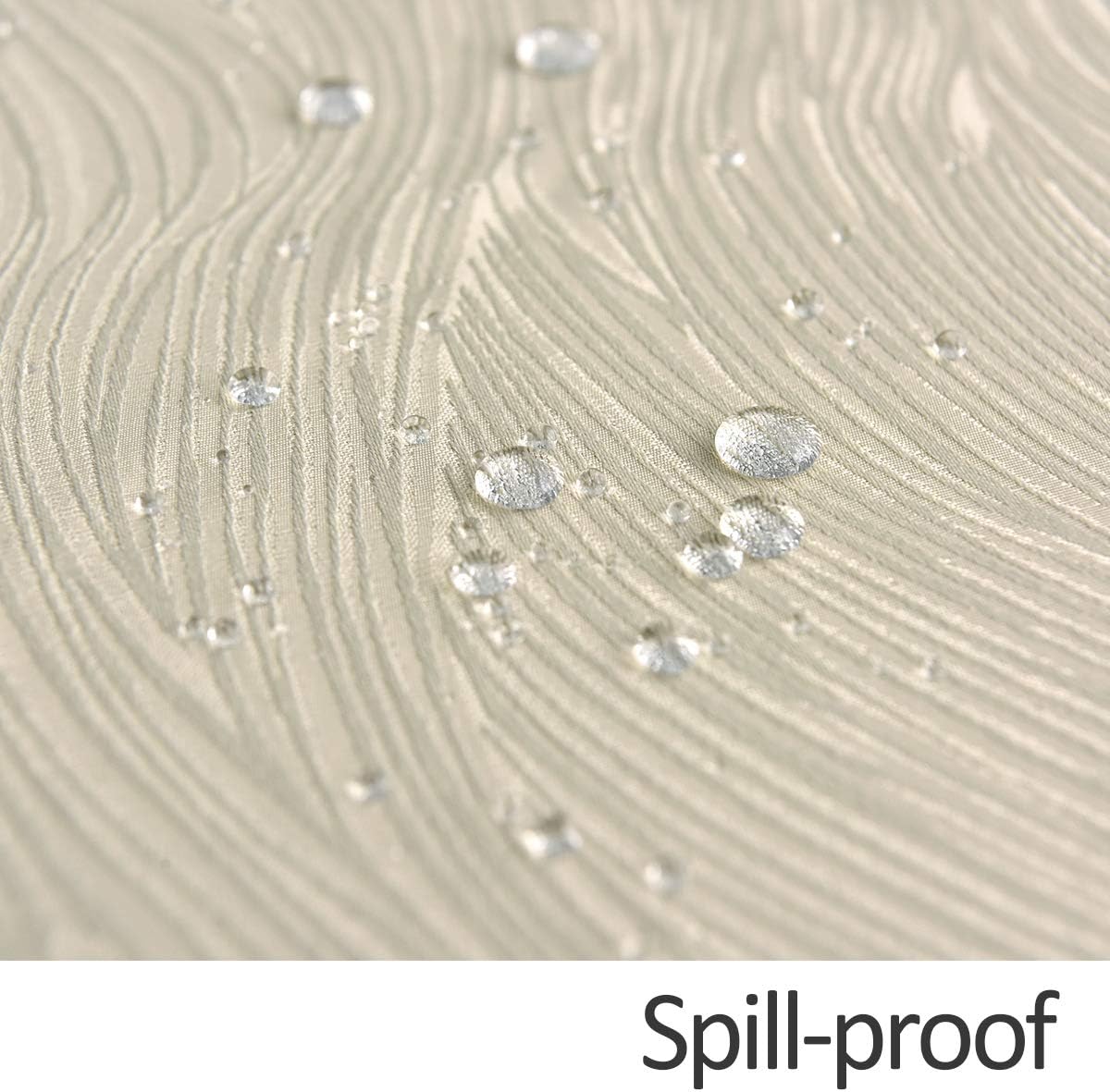 maxmill Jacquard Tablecloth Swirl Design Water Resistance Antiwrinkle Heavy Weight Soft Table Cloth for Buffet Banquet Parties Event Holiday Dinner Rectangle 60 x 84 Inch Beige