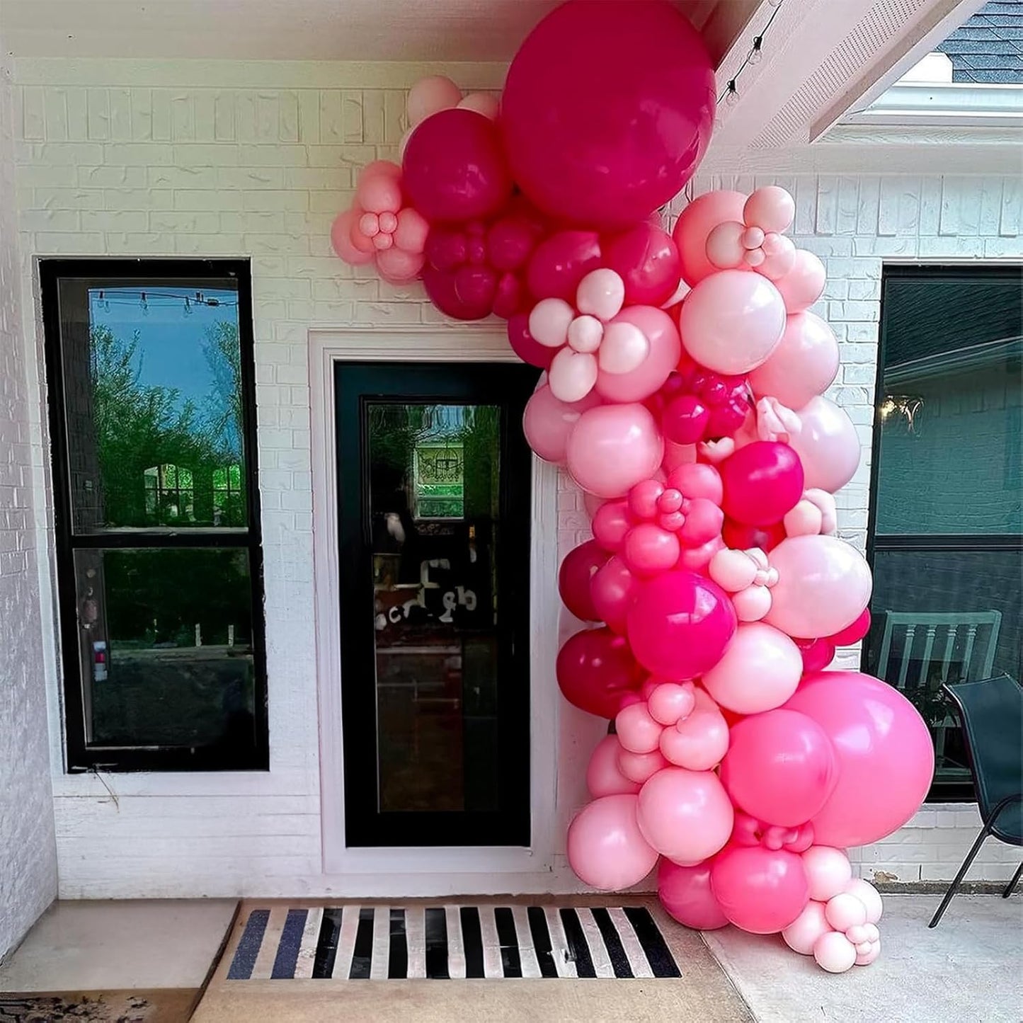 Pink Balloons 12 Inch Hot Pink Metallic Pink Balloons Baby Pink Confetti Latex Balloon Dark Magenta Pink Party Balloons for Bitrhday Valentine's Day Baby Shower Wedding Kit Princess Decorations