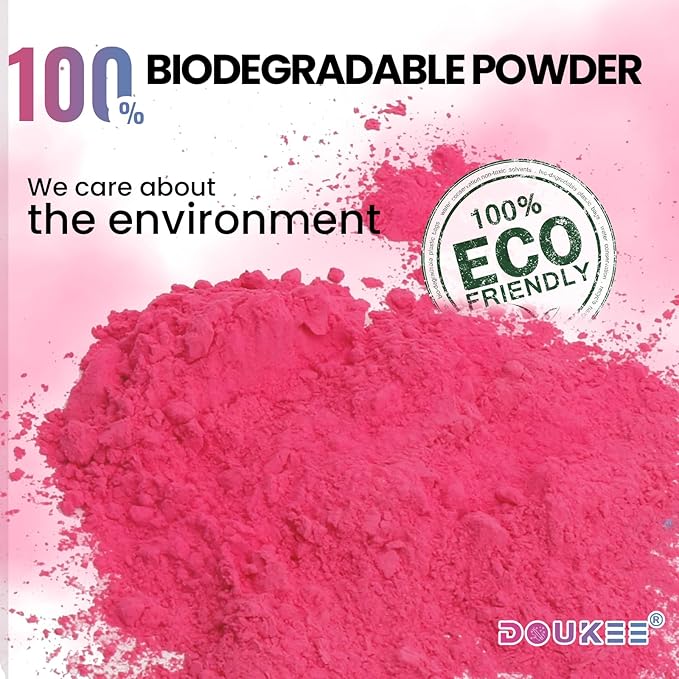 Girl Gender Reval Powder Cannon Pink, DOUKEE Pink Powder Only Smoke Cannon Smoke Popper for Gender Reveal, Baby Shower Party, 2PK