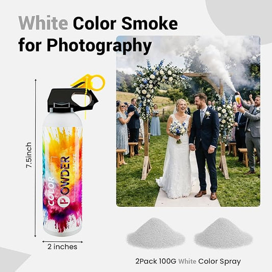 Gender Reveal Fire Extinguisher 2 Pack White Atmosphere Fog for Baby Reveal Photoshoot Video Props Stage Mister Foggers White Smoke Gender Reveal Extinguishers for Birthday Wedding Party
