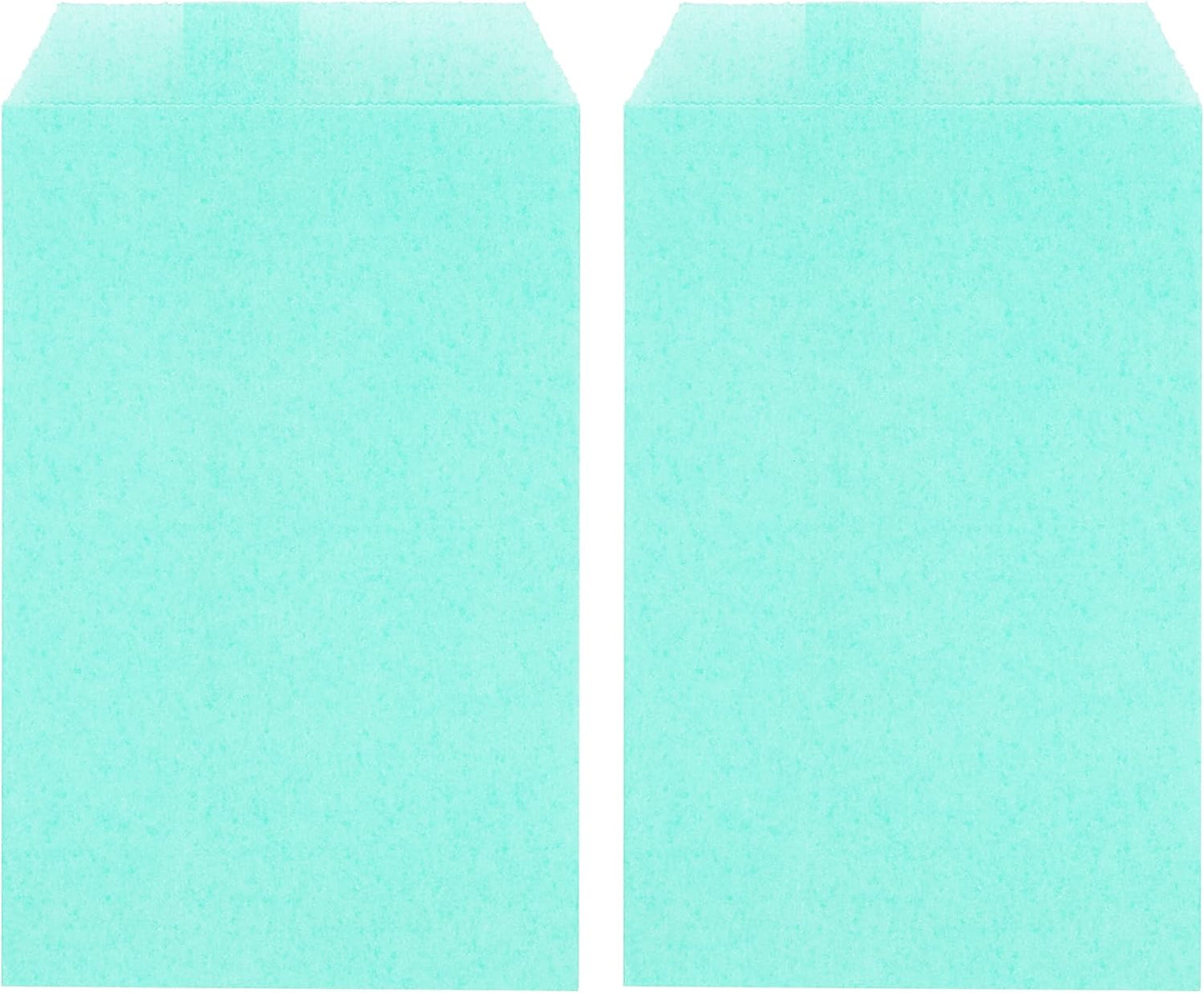 Quotidian Baby Blue Flat Mini Greaseproof Paper Envelope Bags 2 3/4" x 4 1/2" (7 x 11.5cm) Pack of 100 - Small Treat Candy Seeds Soap