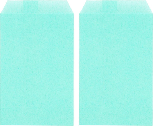 Quotidian Baby Blue Flat Mini Greaseproof Paper Envelope Bags 2 3/4" x 4 1/2" (7 x 11.5cm) Pack of 100 - Small Treat Candy Seeds Soap