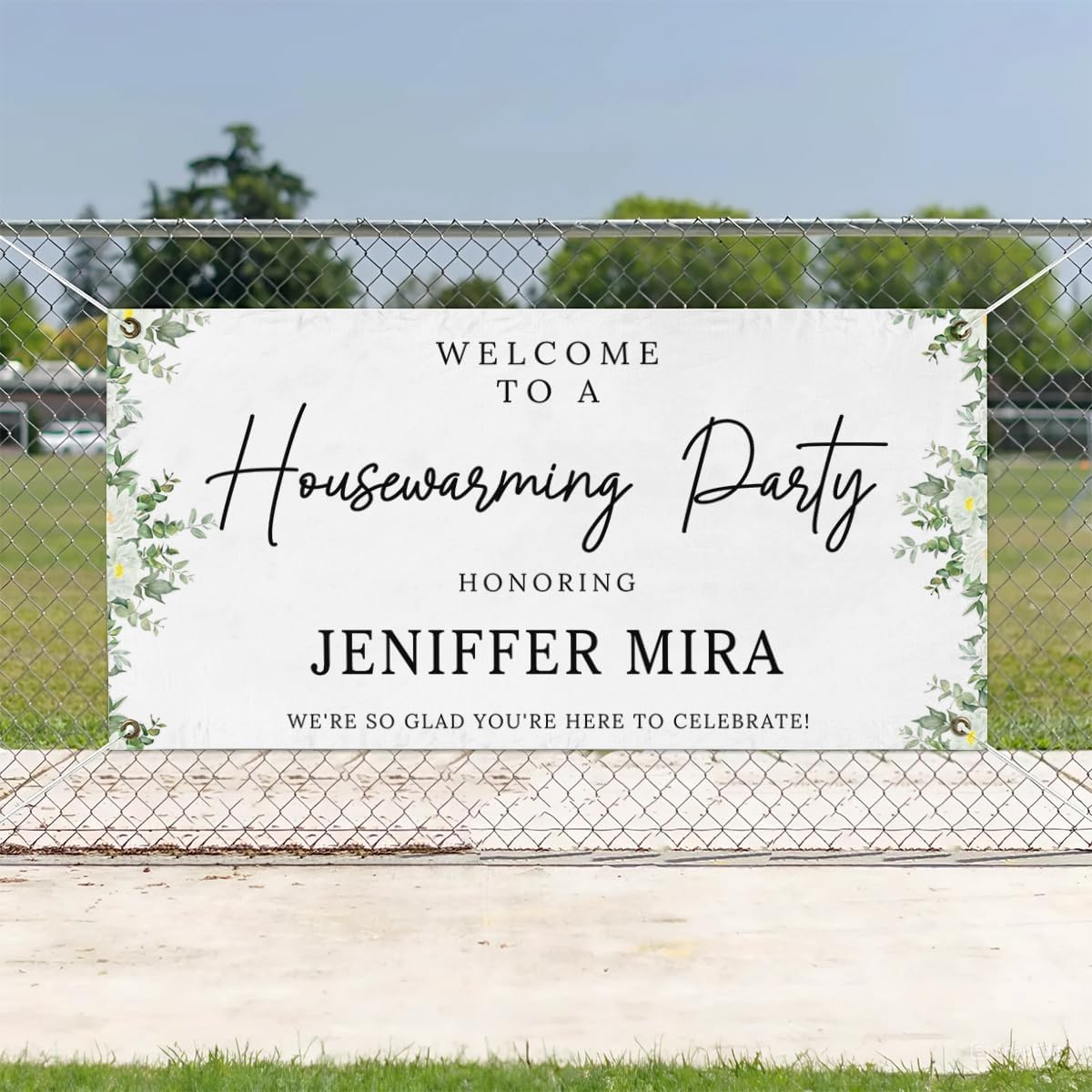 Personalized Housewarming Party Welcome Banner Decorations Double Sided Printing And Various Sizes #19