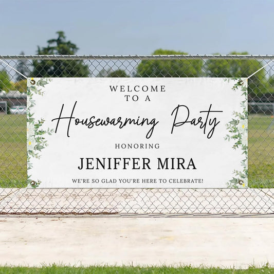 Personalized Housewarming Party Welcome Banner Decorations Double Sided Printing And Various Sizes #19