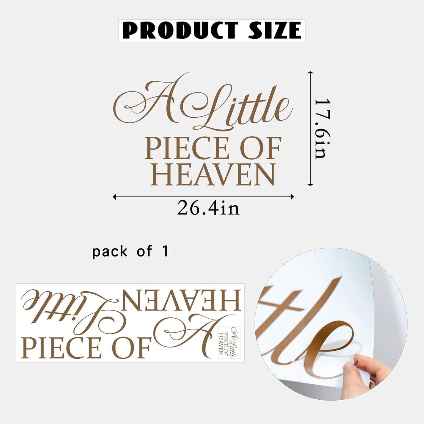 A Little Piece of Heaven Baby Shower Party Decal Sign - Heavensent Birthday Wall Decal,Funny Heavenly Birthday Party Decorations Supplies (A Little Piece of Heaven)