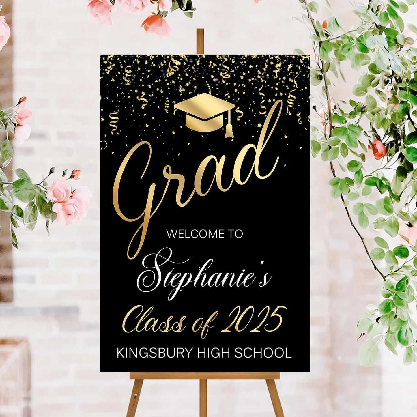 Graduation Welcome Sign, Grad Party Sign, Modern Minimalist Graduation Welcome, Personalized Senior High School College Graduation, Class of 2025, Graduation Party Welcome Sign 2025