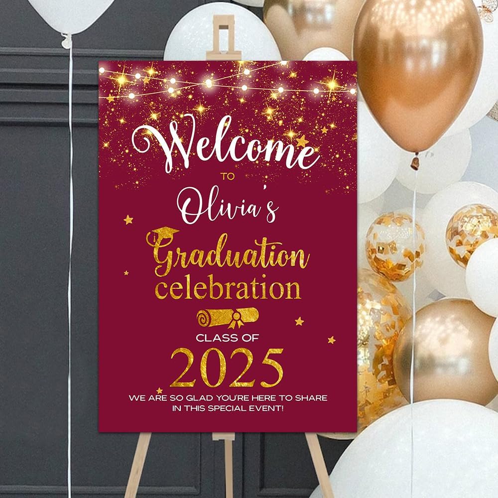 Personalized Graduation Yard Signs, Class of 2025 Sign, Graduation Senior Sign 2025, Graduate Yard Sign, Graduation Decorations Sign, High School Grad, College Graduation Sign #1