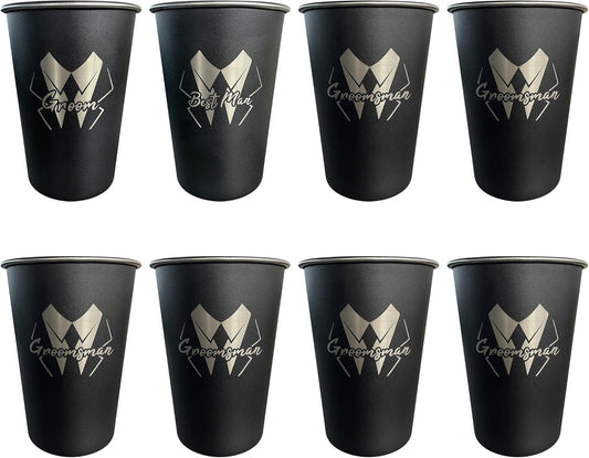 TEAM GROOM Groomsmen Gifts Cups 8 pcs Bachelor Party Favors Groomsmen Tumblers（LJ-H）