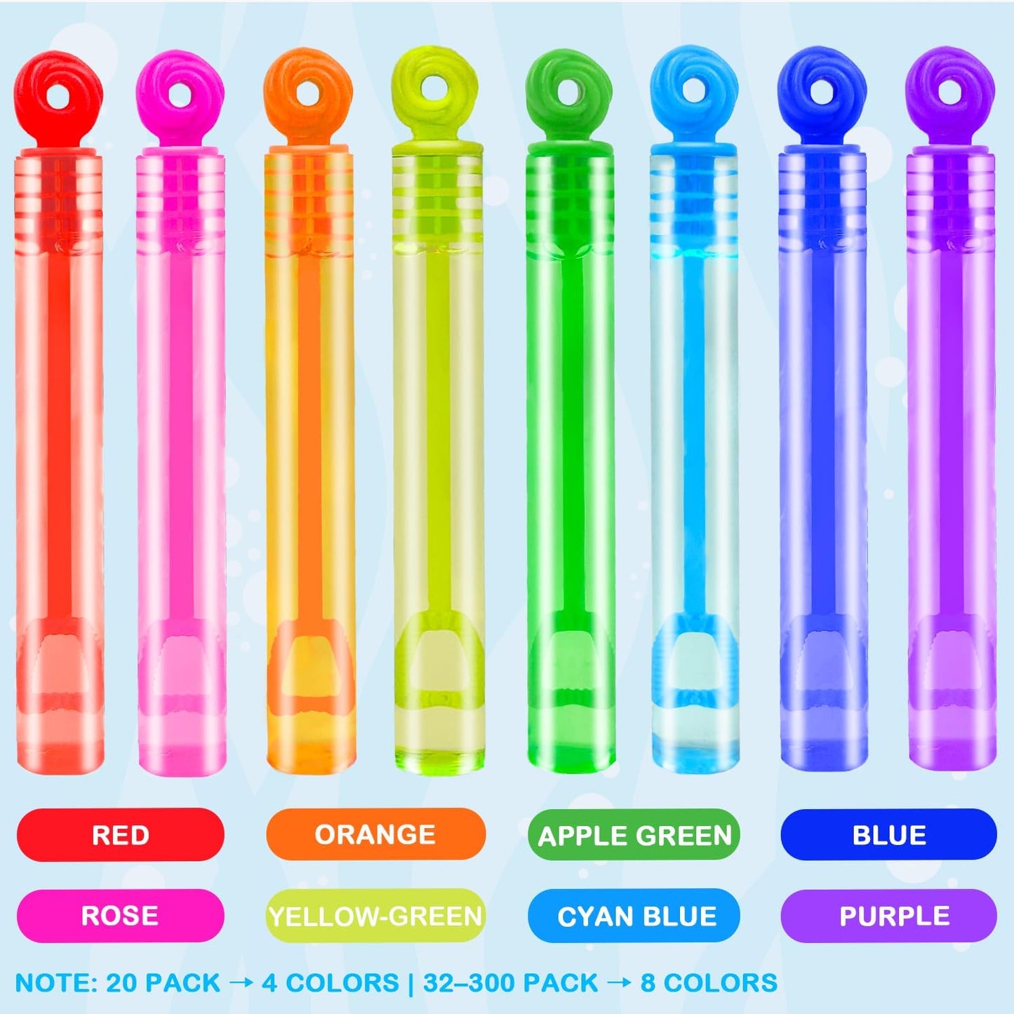 Bulk Classroom Treasure Box Toys Prizes for Kids 300 Pack, Mini Small Bubble Wands Outdoor Party Favor Supplies Bulk for Toddlers, Non Candy Treat Goody Gift Bag Stuffers Fillers for Birthday Wedding
