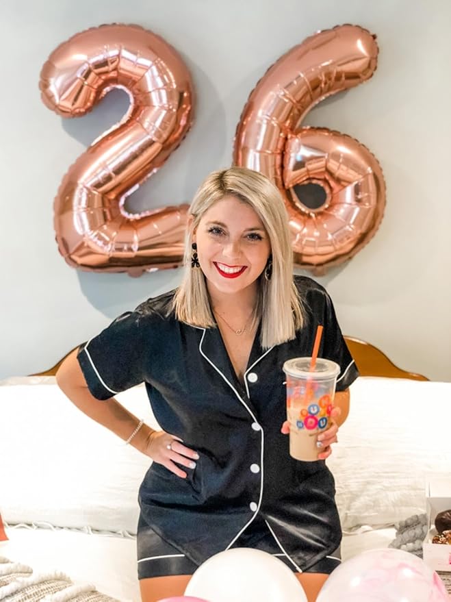 40 Inch Rose Gold Numbers 9 Balloon, Balloons Decorations for 9 19 90 Birthday Party, Engagement, Wedding, Graduations, Photo Shoot Supplies