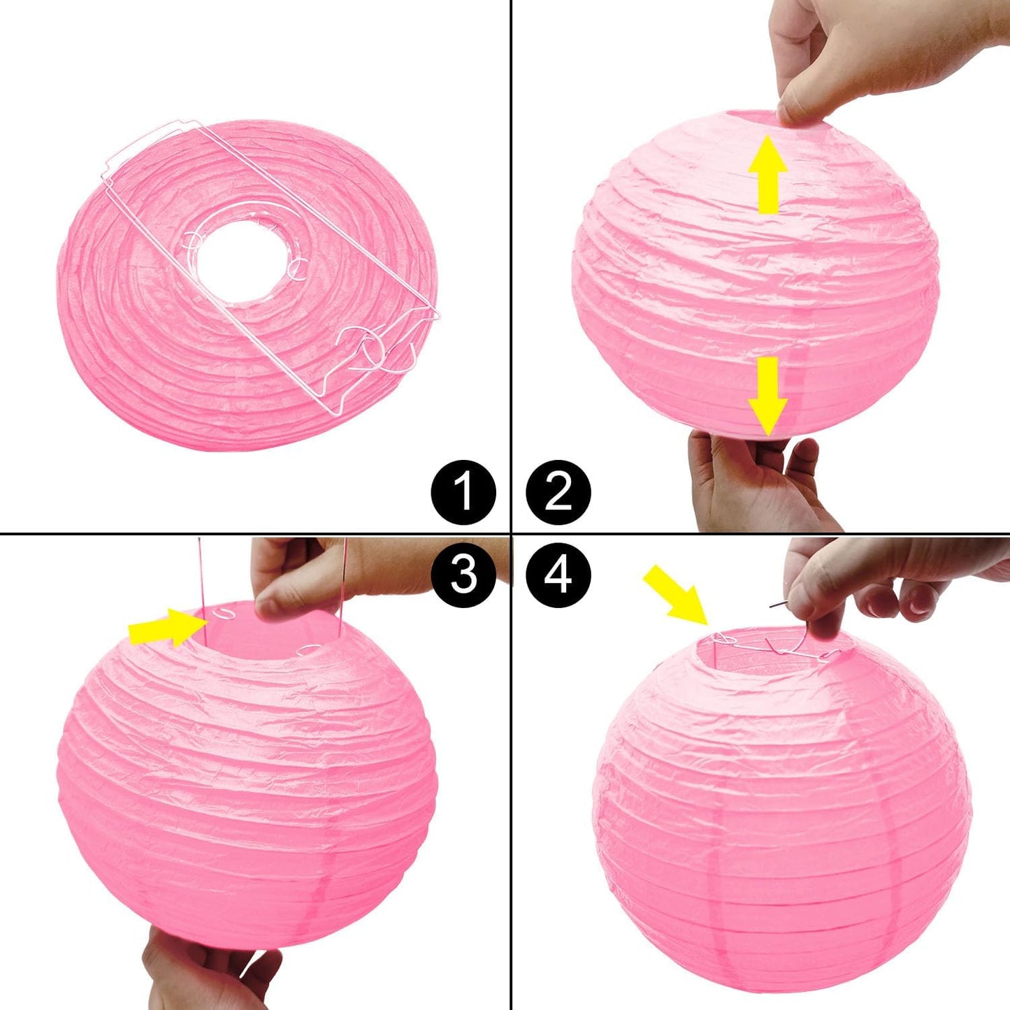 12 Pcs Pink Orange Paper Lanterns Decorative Round Hanging Lanterns for Birthday Baby Shower Wedding Graduation Fall Autumn Thanks Giving Party Decoration