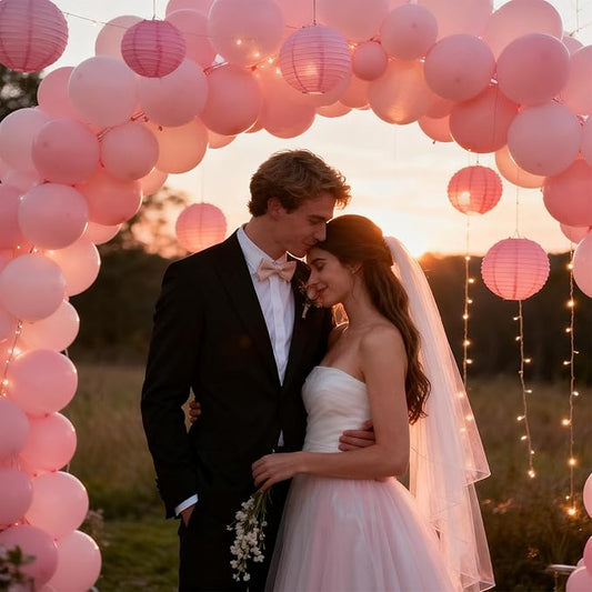 Patimate Pastel Pink Balloons - 150pcs 5 Inch Light Pink Latex Party Balloons for Girls Women Wedding Bridal Baby Shower Gender Reveal Graduation Engagement Birthday Party Decorations
