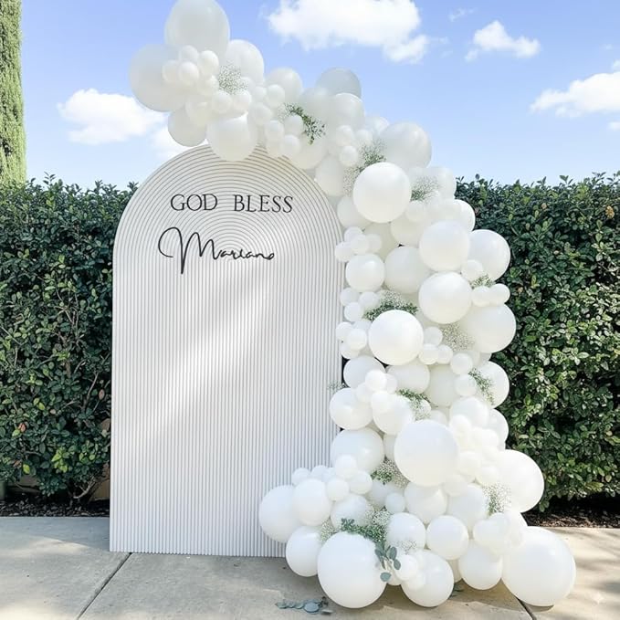 HOUSE OF PARTY White Balloons | Balloons for Balloon Arch, 5/12/18 Inch | Christmas balloon Arch decorations | Globos for Birthday, Wedding, Halloween, Christmas and Easter Decorations
