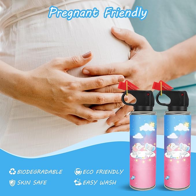 QIYVLOS Gender Reveal Smoke Bombs, Biodegradable Confetti, Boy or Girl Baby Shower Party Supplies (2 Blue)