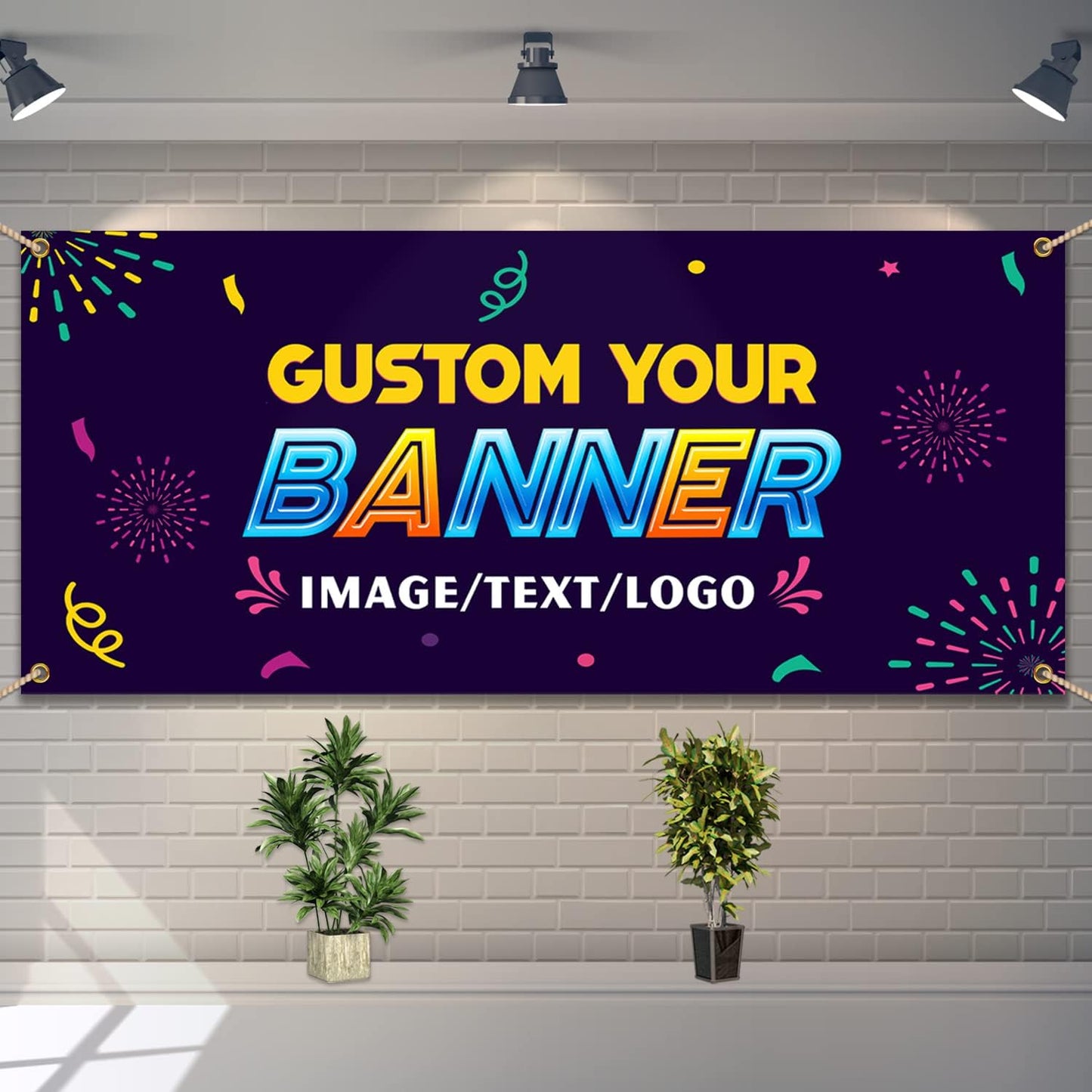 Custom Banners and Signs Personalized Banner Custom Photo/Text Banner Customize Banners for Parties Business Birthday Customize for Outdoor(8'x4')