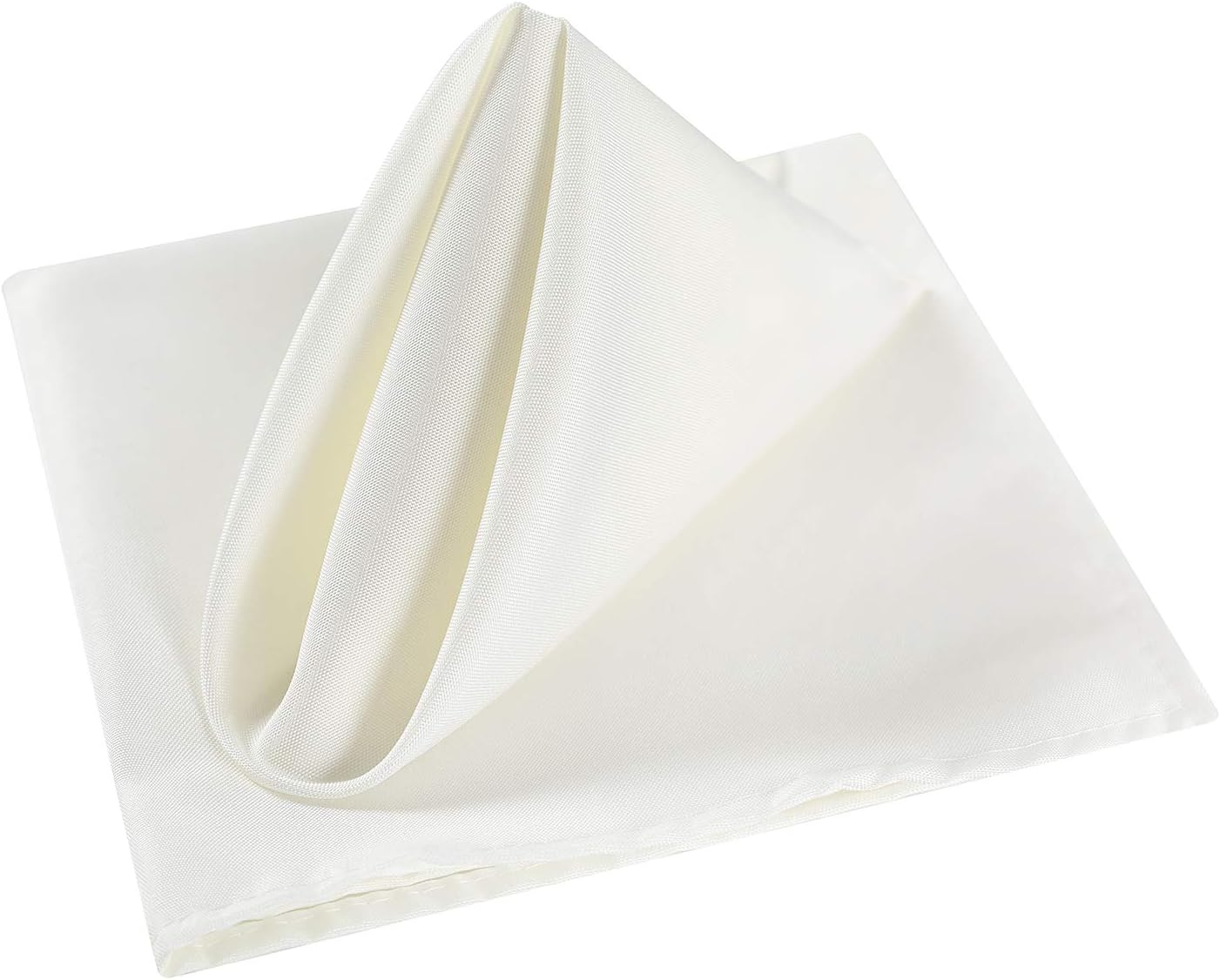 Cloth Napkins 20x20 inch Washable Polyester Dinner Napkins Soft Table Napkins for Wedding Party Dining Banquet(Ivory,25PCS)