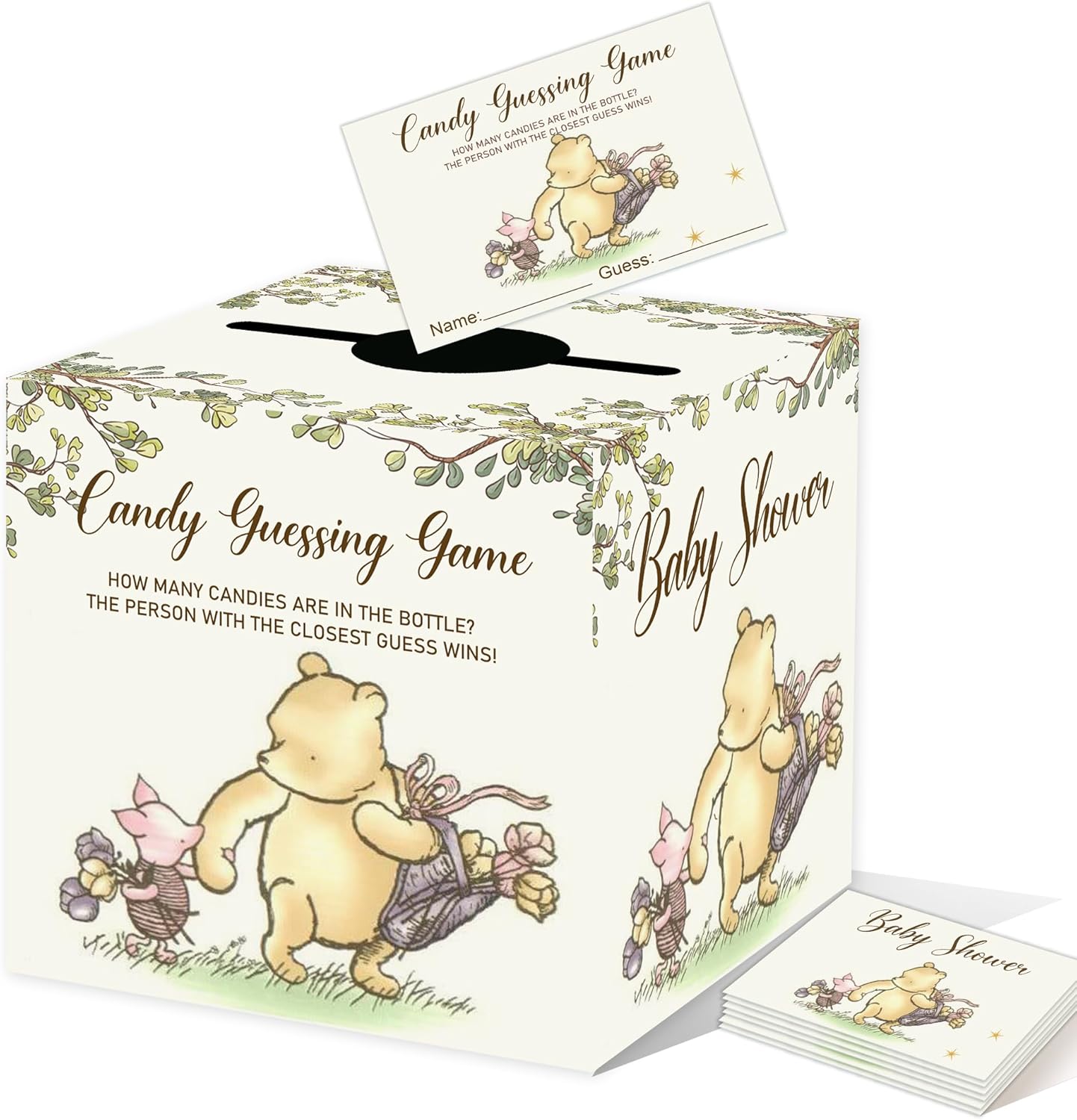Winnie Baby Shower Decorations-the Pooh Baby Shower Games-Winnie Party Decorations-Guess How Many Candies Baby Shower Decorations,grey