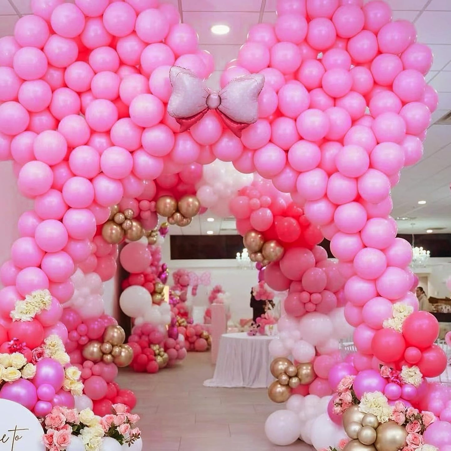 Hot Pink Balloons, Scmdoti Peach Red Balloons Different Sizes 18 12 10 5 Inches,Bright Pink Balloon Garland Arch for Boho Birthday Baby Shower Bridal Shower Wedding Decorations(Peach Red)