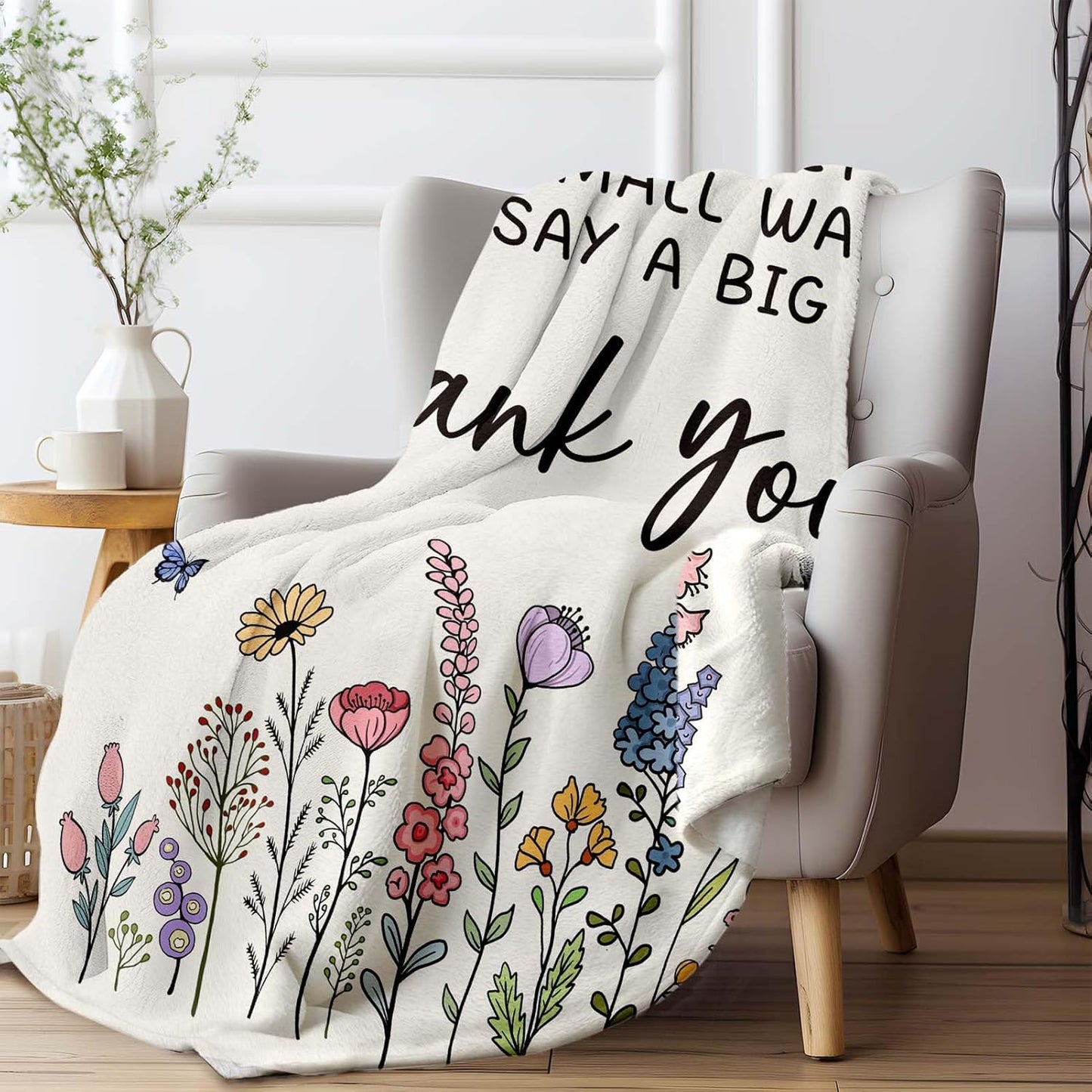 Thank You Gifts for Women Men, Appreciation Gifts for Teacher Coworker Employee Nurse Friend, Flannel Soft Blanket Decor, Graduation Retirement Wedding Grateful Gift - 50x60 inches