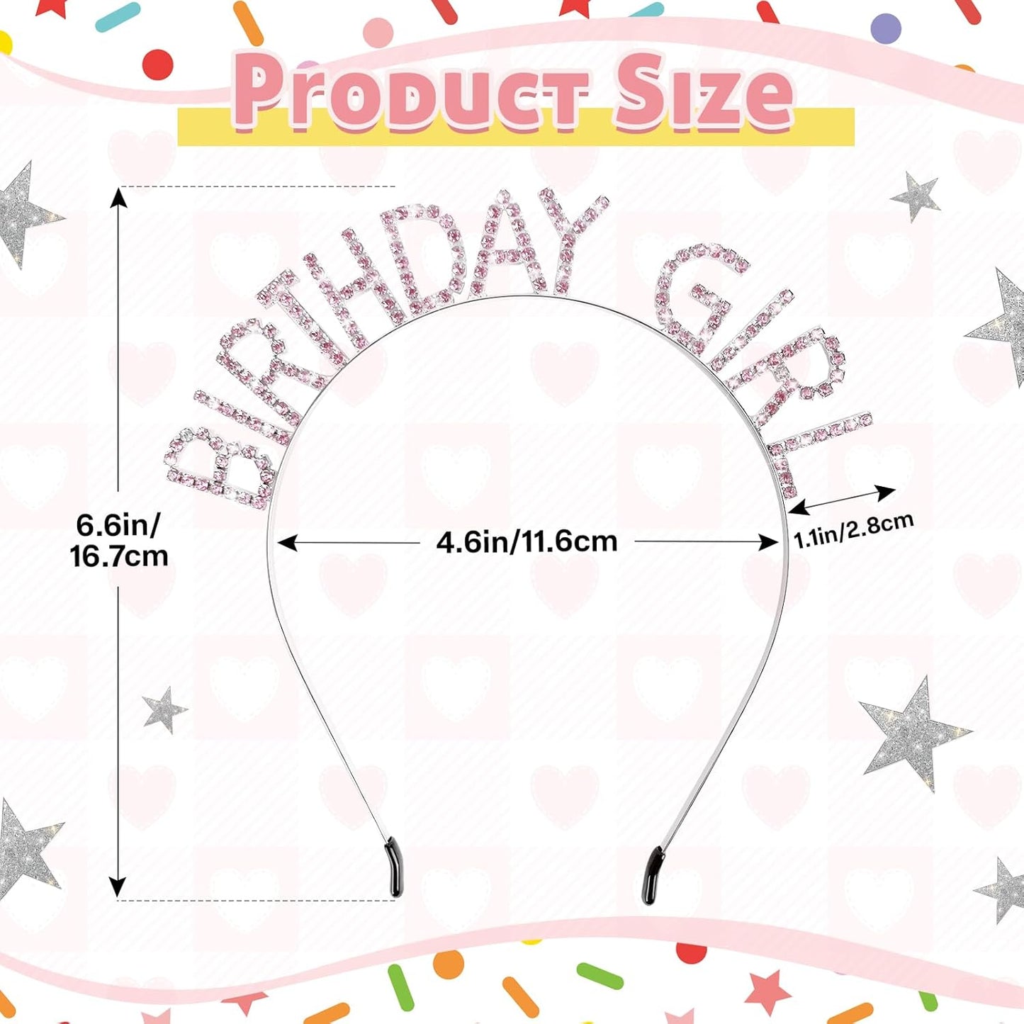 Birthday Sunglasses with Birthday Girl Crown, Birthday Glasses Birthday Headband Birthday Tiara for Women, Birthday Gifts Accessories Decorations