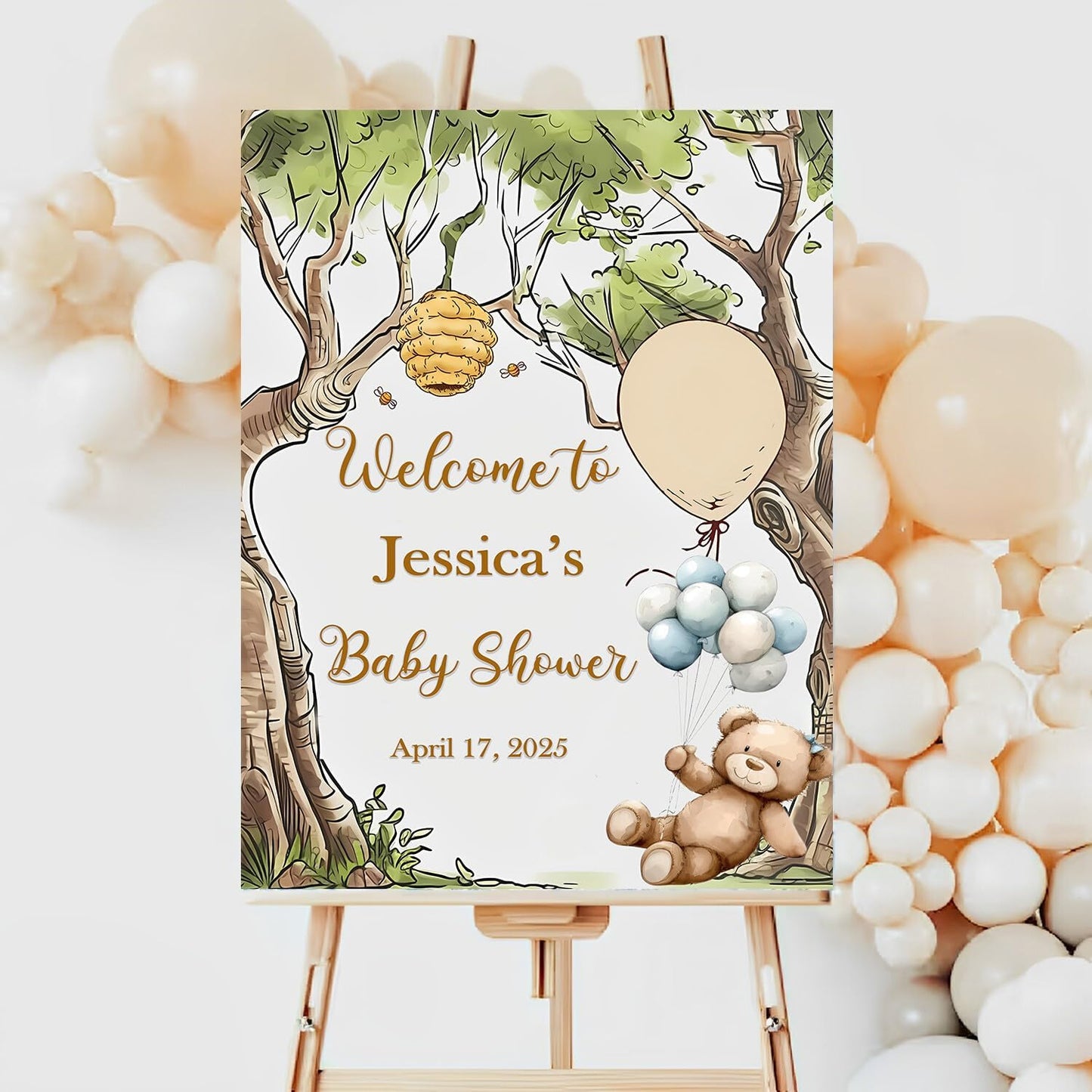 Custom Baby Shower Sign, Wildflower Baby Shower Welcome Sign, Floral Baby Shower Sign, Baby Shower Decorations, Safari Animals Baby Shower Sign, Baby Shower Yard Sign
