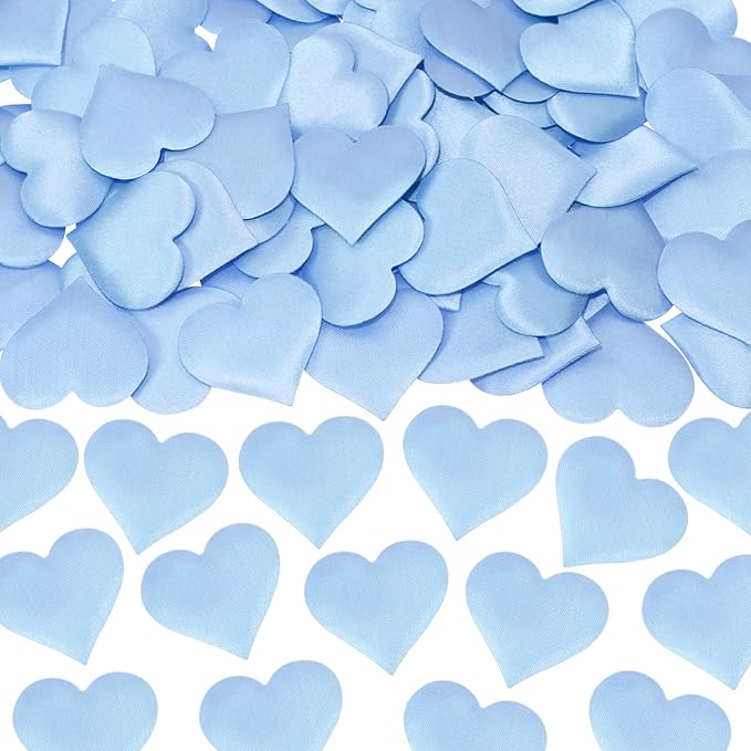 ONLYKXY 200Pcs 3.5cm Big Sponge Confetti Decor Glitter Flower Heart Shape Petals Table Decoration for Wedding Party Valentine's Day Scatter Ponge Petal Confetti (Blue)