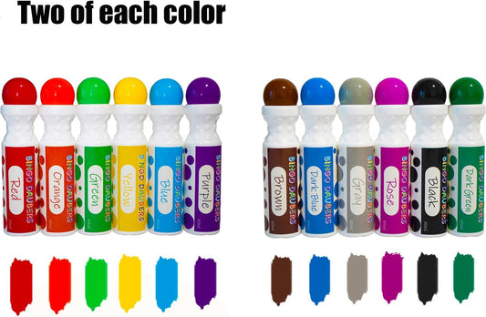 SEETOOOGAMES Bingo Daubers Dot Markers - Mixed Colors Set of 24 Pack - for Toddler Arts and Crafts