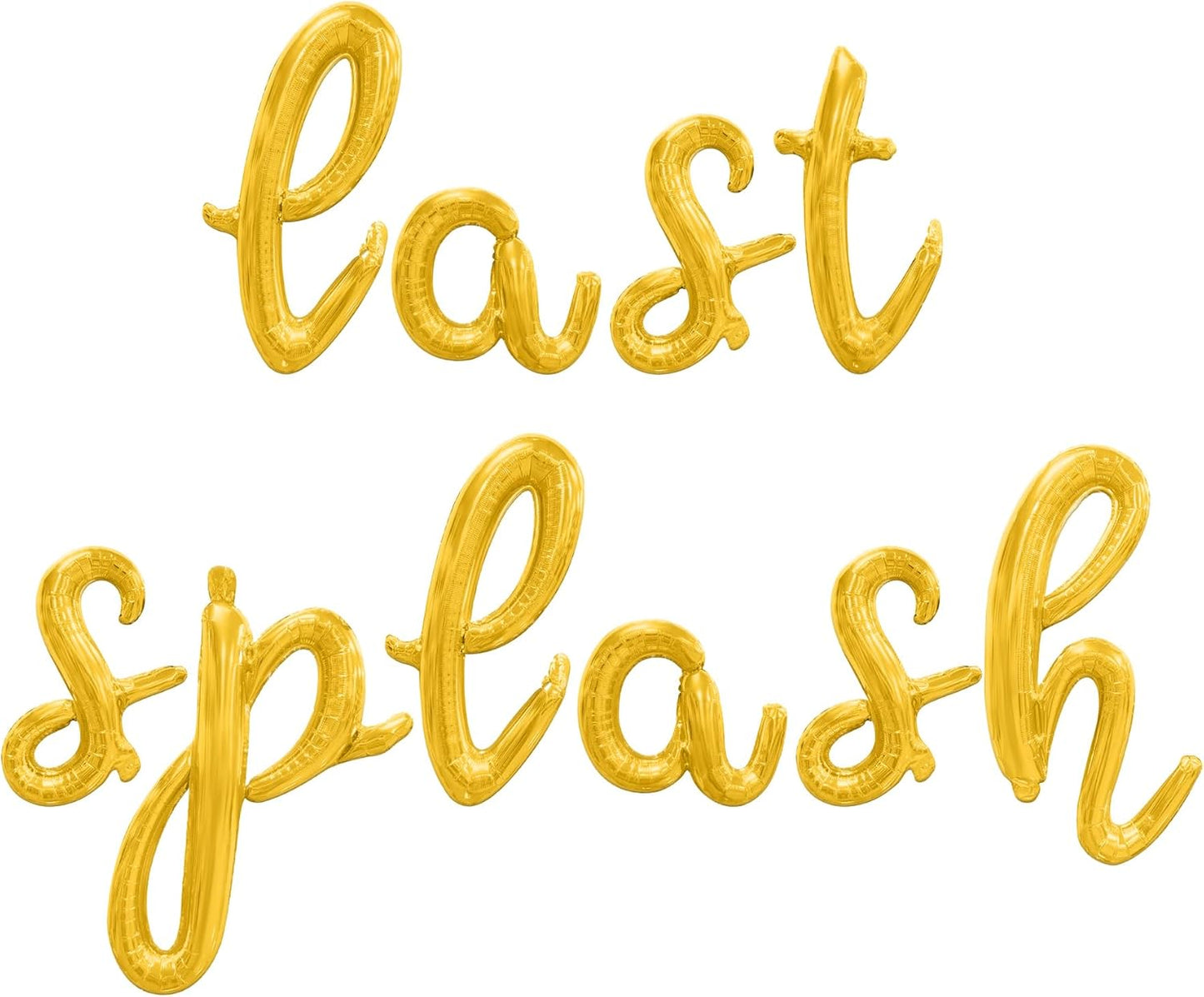 Letter Balloons - LAST SPLASH 16" Inch Alphabet Letters Foil Mylar Balloon Bachelor or Bachelorette Banner (Gold)
