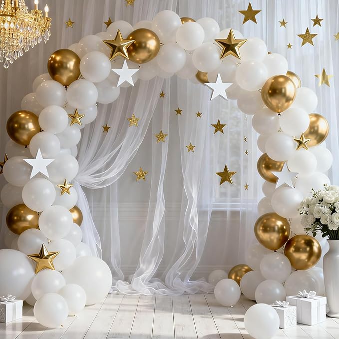 Patimate White Balloons - 30pcs 18 Inch White Latex Party Balloons for Engagement Anniversary Bachelorette Bridal Shower Wedding Baby Shower Birthday Party Decorations