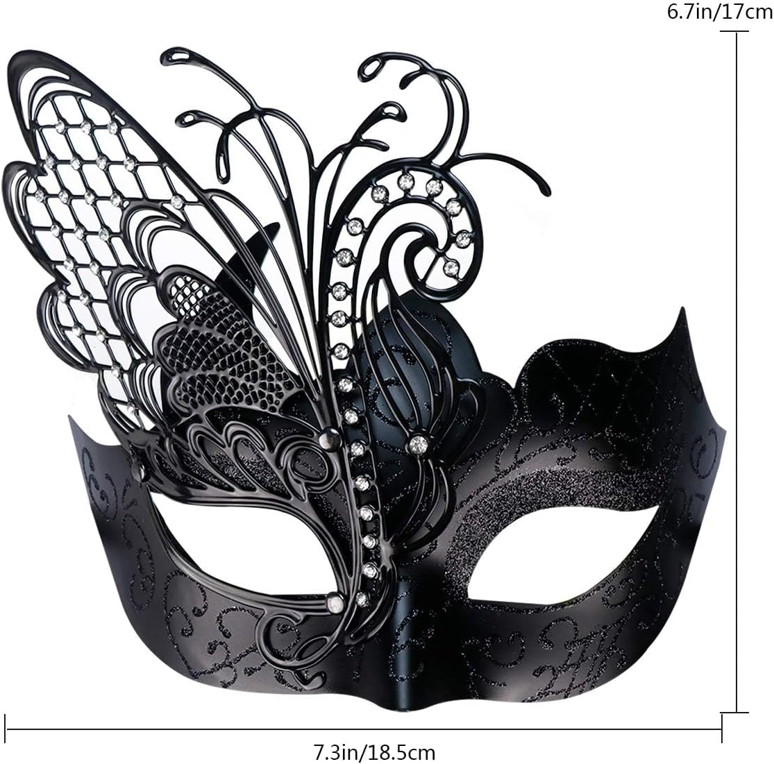 Mysterious Venetian Butterfly Lady Masquerade Halloween Party Mask Evening Prom Ball Mask Bar Costumes Accessory