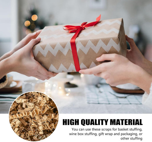 2 LB Brown Crinkle Cut Paper Shred Filler Great for Gift Wrapping, Basket Filling, Birthday, Wedding, Halloween, Thanksgiving, Christmas Day, New Year Party Decorations Filling Supplies