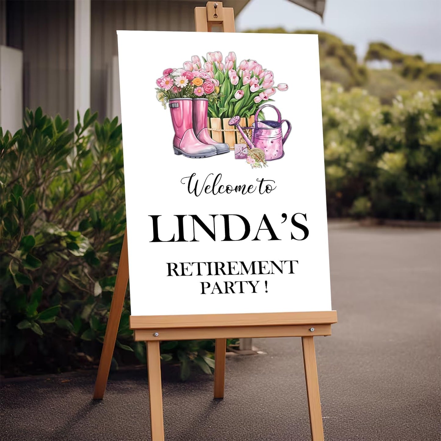 Personalized Retirement Celebration Welcome Sign, Retirement Party Welcome Sign, Gardening Retirement Party Sign, Retirement Party Decor, Retirement Party Sign, Retirement Welcome Sign