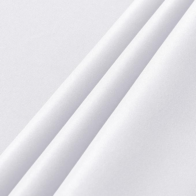 sancua 6 Pack White Tablecloth 90 x 132 Inch - Rectangle Table Cloth for 6 Feet Tables Stain and Wrinkle Resistant Washable Polyester Table Cover for Dining Wedding Banquet Party Buffet Restaurant
