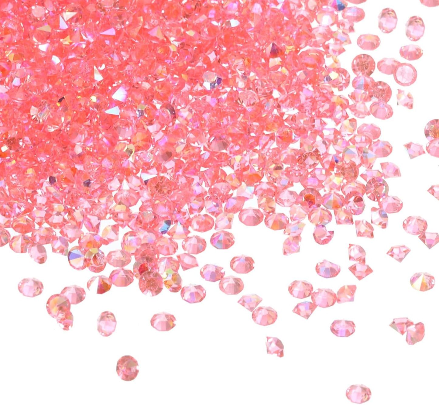 PATIKIL 14000Pcs Wedding Table Scatter Confetti Crystals 3mm Acrylic Diamonds Vase Fillers Gems for Table Centerpiece Decorations Bridal Shower Party, Rose Red AB