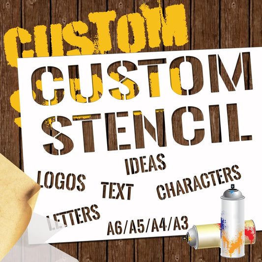 Custom Stencils for Spray Painting Make Your Own Stencil Personalized with Logo/Text for Wood Ceramic Plastic