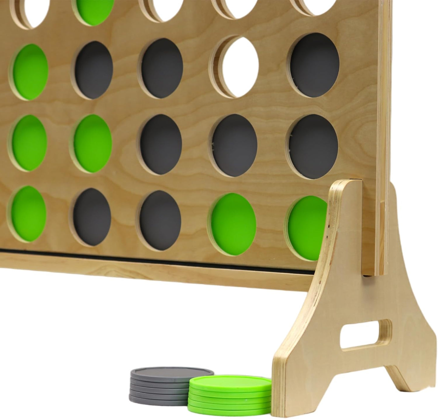 Tailgating Pros Premium Giant Four in a Row with Carrying Case - Jumbo Oversized Outdoor Yard Game - Connect Multiple Pucks in a Row to Win - Many Puck Colors Available!