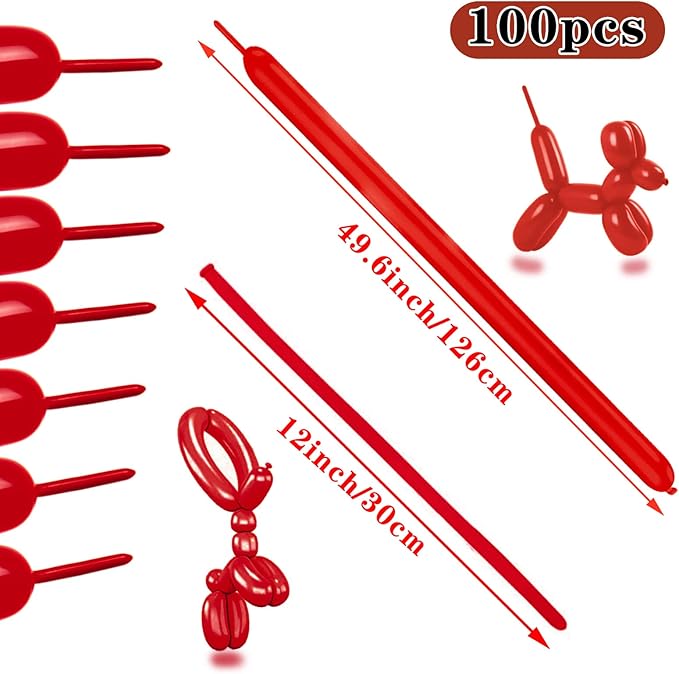 260 Long Balloons 100 Pack Coffee Brown Twisting Animal Balloons Thickening Latex Modeling Long Magic Balloons for Animal Model Weddings Birthdays Festival Party Decorations