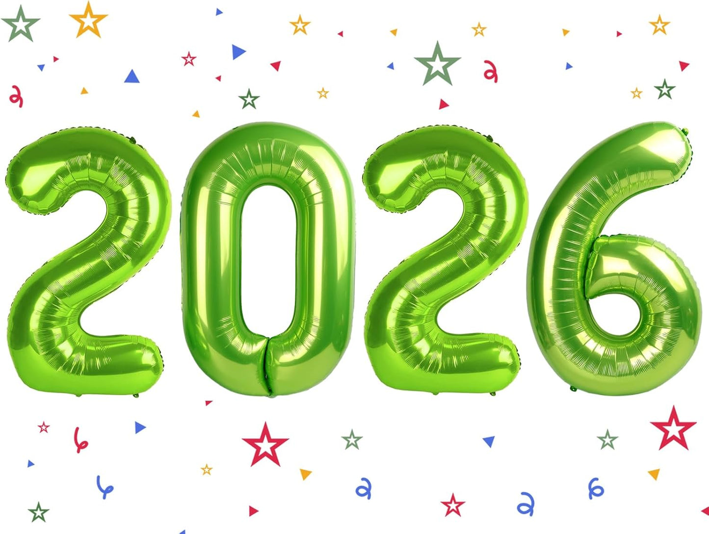 2026 Balloon - Light Green Birthday Number Balloons, 40 Inch Large Foil Balloons for Men Women Boys Girls Light Green Themed Birthday Decorations，Number 2026 Balloon