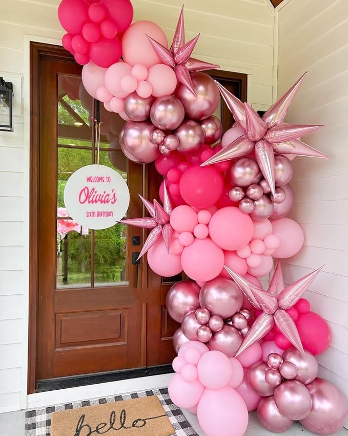 KBZVNAF Pink Balloons Latex Party Balloons - 50 Pack 12 inch Helium Matte Pink Balloons for Birthday Wedding Baby Shower Gender Reveal Party Decorations