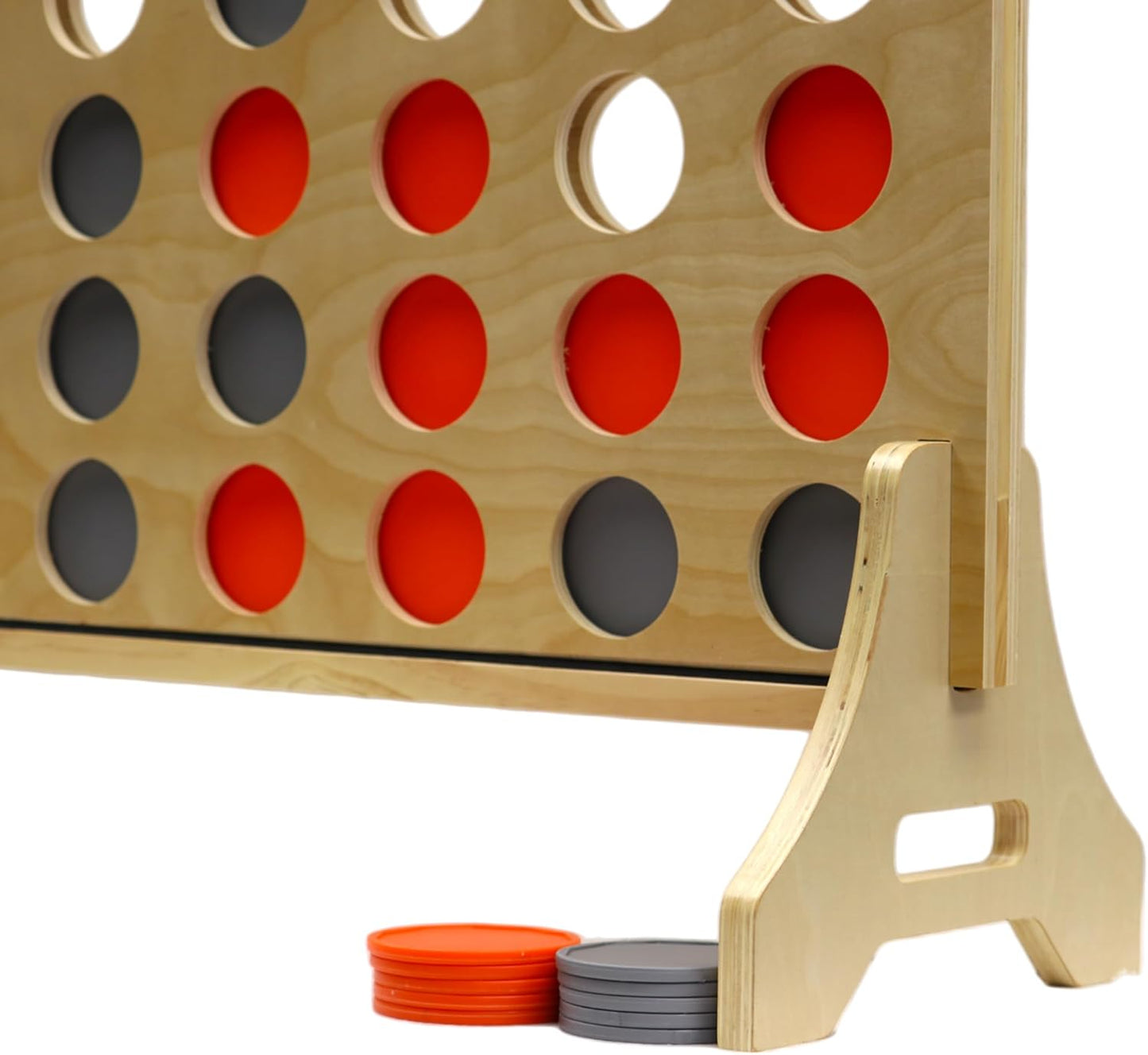 Tailgating Pros Premium Giant Four in a Row with Carrying Case - Jumbo Oversized Outdoor Yard Game - Connect Multiple Pucks in a Row to Win - Many Puck Colors Available!