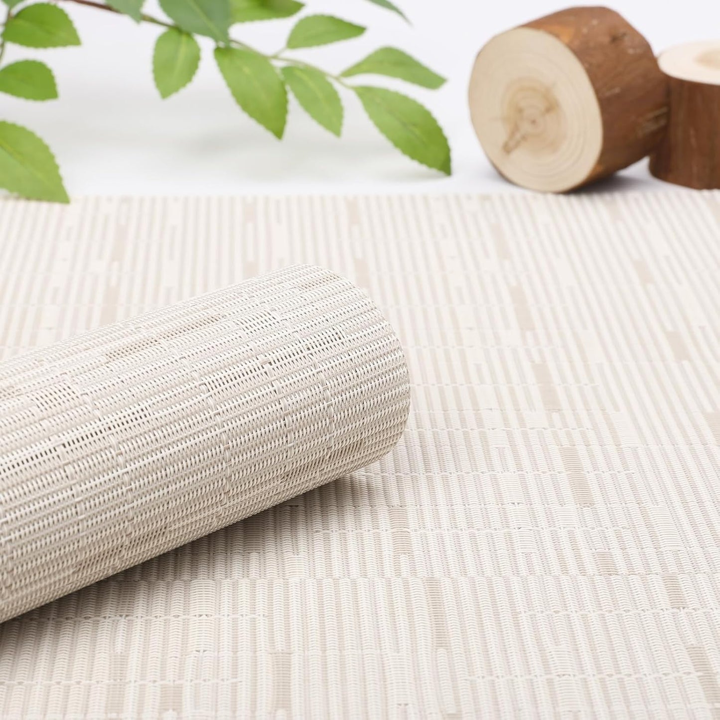 Myir JUN Table Runner, Vinyl Table Runner Indoor 72 Inch Long Arbitrarily Cropped Runner for Table Heatproof for Home Party (B-White, 15 x 72 inch)