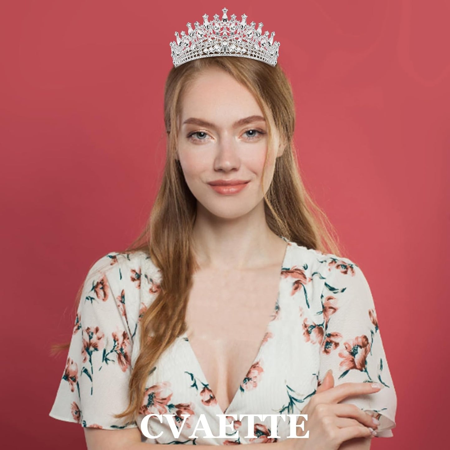 CAVETEE Birthday Crowns for Girls, Silver Tiaras and Crowns for Women and Girls Princess Crown and Tiara for Birthday Queen Parties Pageant Prom