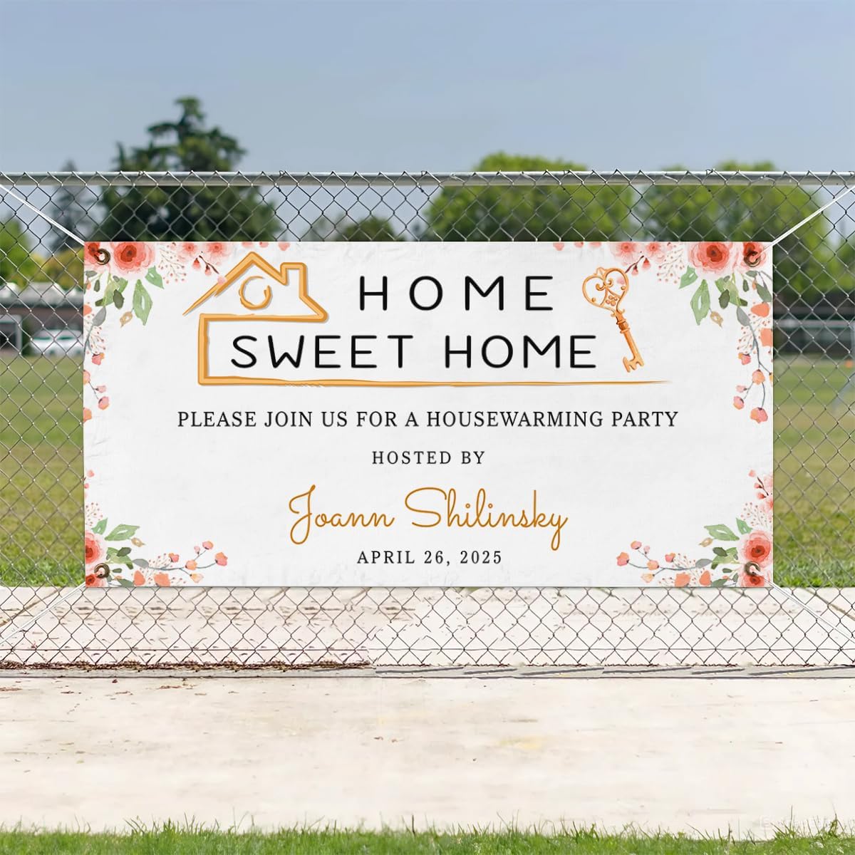 Personalized Housewarming Party Welcome Banner Decorations Double Sided Printing And Various Sizes #16