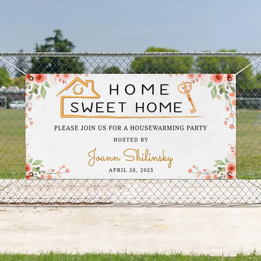 Personalized Housewarming Party Welcome Banner Decorations Double Sided Printing And Various Sizes #16